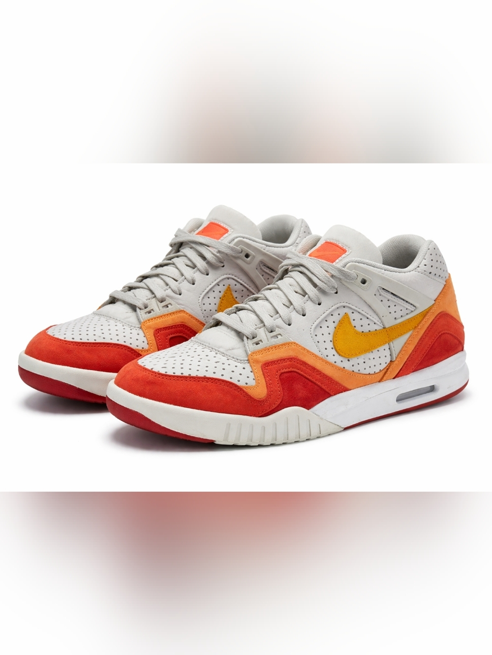 Nike Air Trainer Sneakers Orange White Yellow Leather Men’s Size 11.